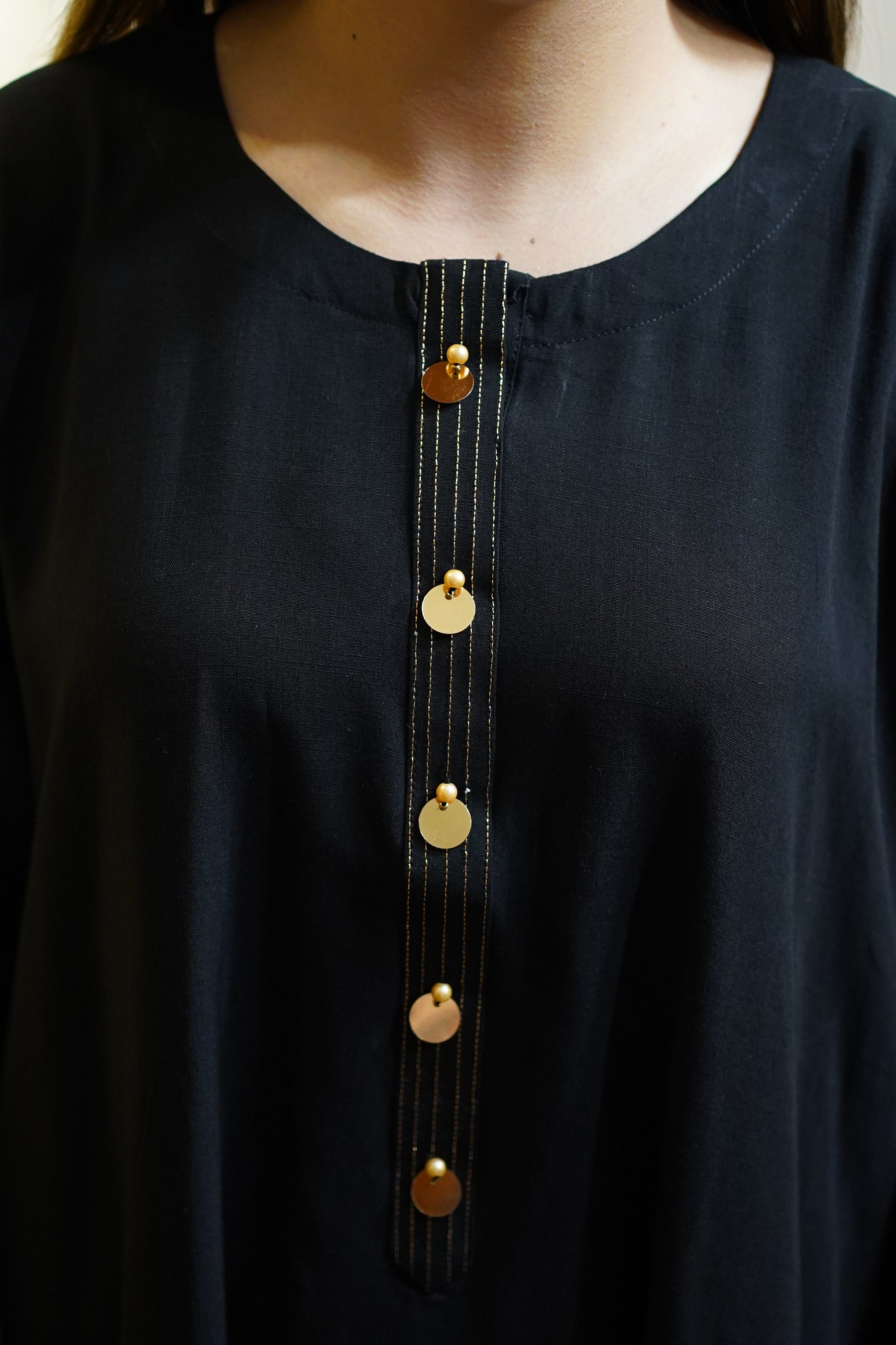Black A-Line Kaftaan