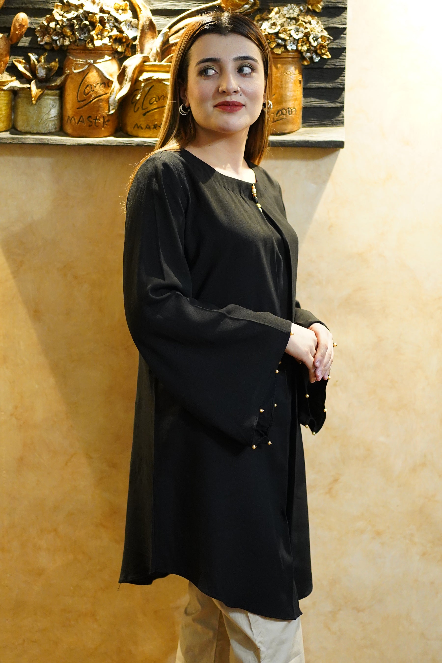 Black Box Pleat Top
